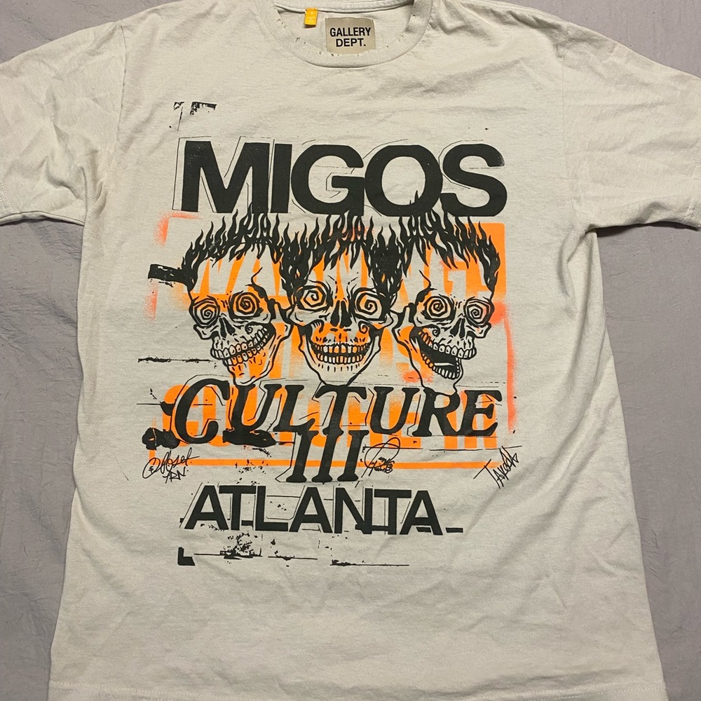 Authentic gallery dept x migos tee sz small (fits like a medium) worn once.
